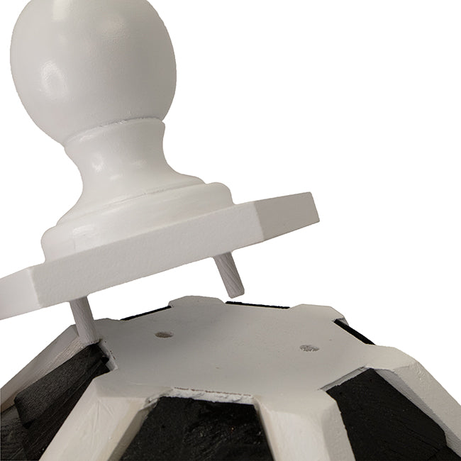 Havenwood Bird House, White w/ Black Roof