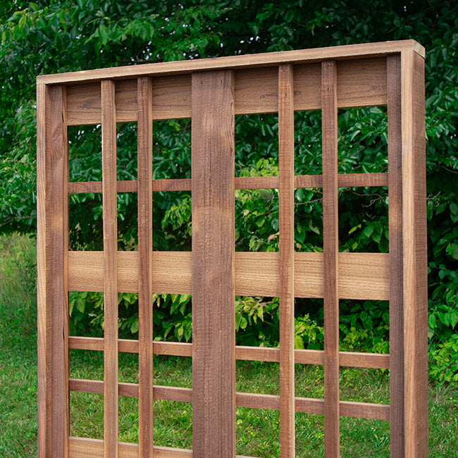 Cedar Griffin Trellis by Prime Retreat, Brown, 68"H