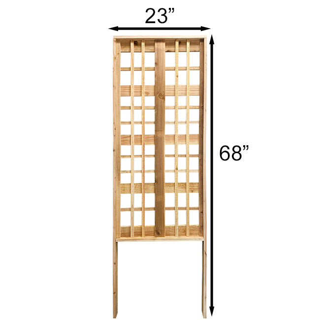 Cedar Griffin Trellis by Prime Retreat, Brown, 68"H