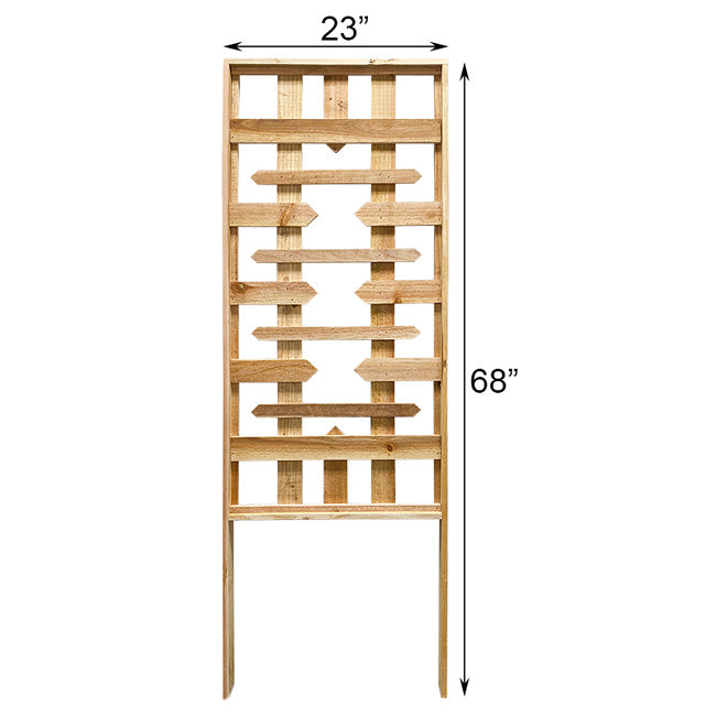 Cedar Camelot Trellis by Prime Retreat, Brown, 68"H