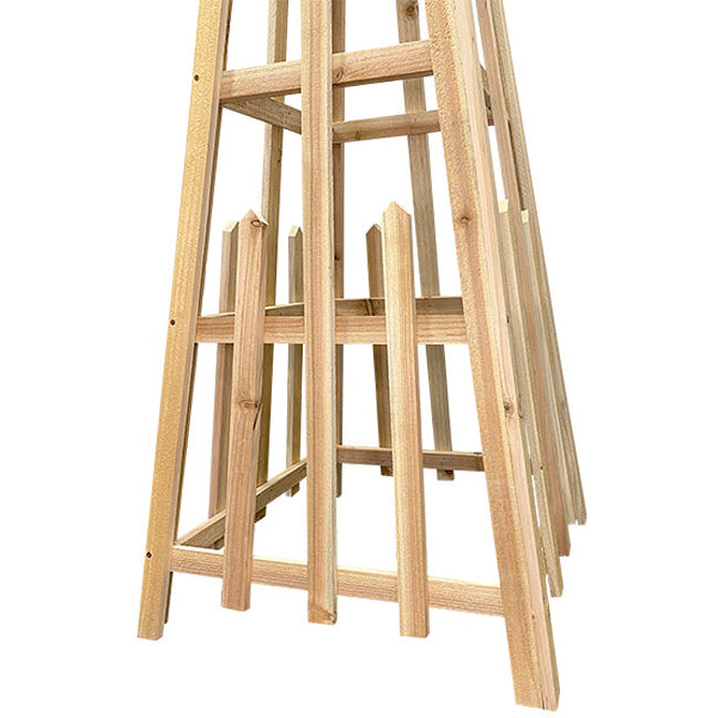 Cedar Large Sized Pyramid Trellis by Prime Retreat, 72"H