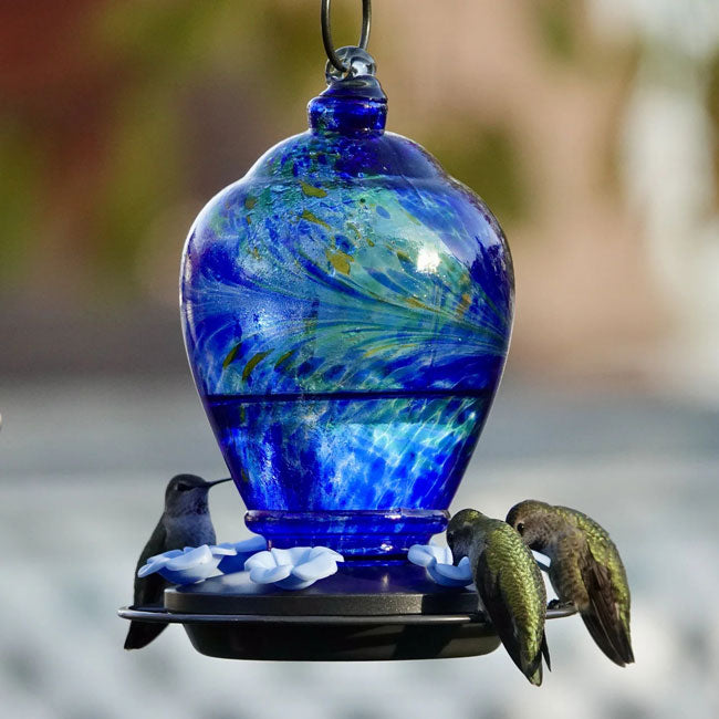 Artisan Spring Rain Hummingbird Feeder and Nectar Kit