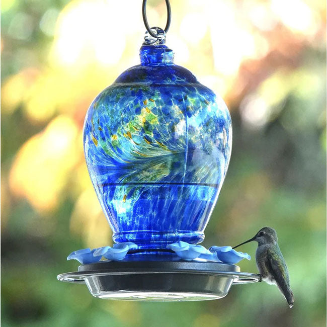 Artisan Spring Rain Hummingbird Feeder and Nectar Kit