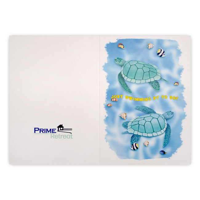 "Turtle" Summer Greeting Card by Prime Retreat