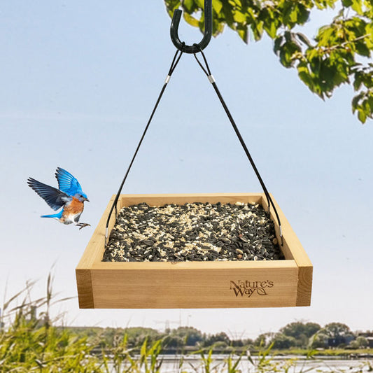 Cedar Tray Bird Feeder w/Divine Blend Seed by Prime Retreat