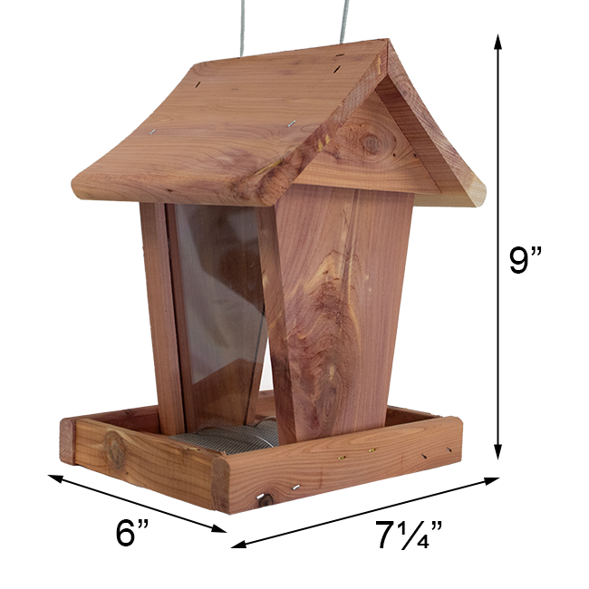 Amish Made Cedar Small Hopper Feeder by Prime Retreat