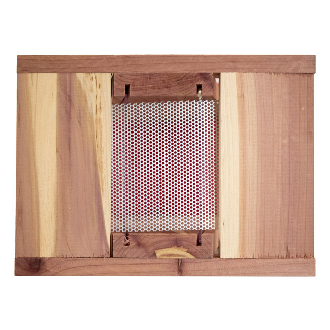 Amish Made Cedar & Recycled Plastic Hopper Feeder w/Red Roof