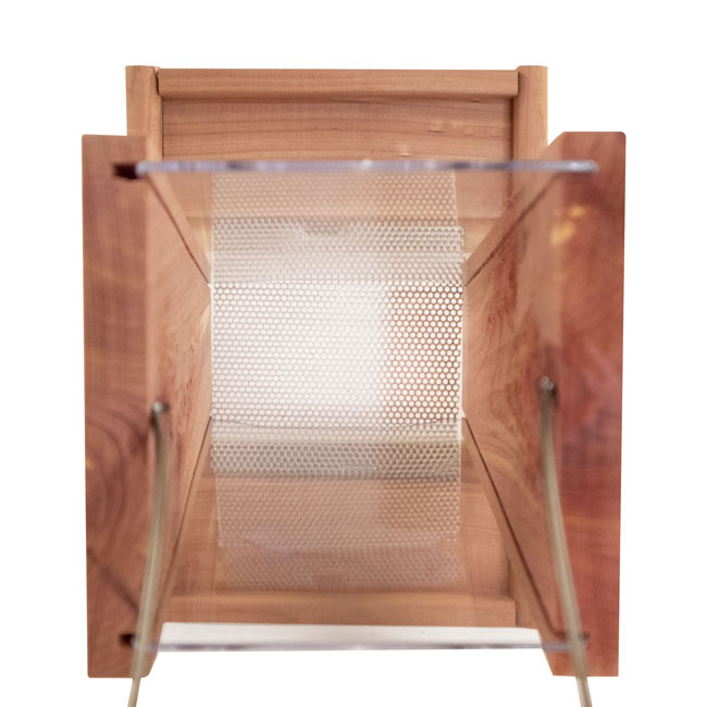 Amish Made Cedar & Recycled Plastic Hopper Feeder w/Red Roof