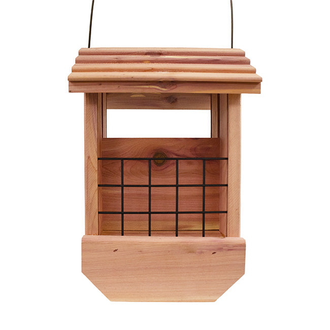 Amish Made Cedar Bird Blend Double Suet Feeder