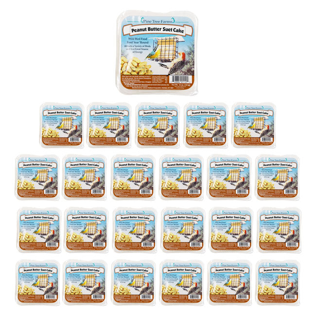 Pine Tree Farms Peanut Butter Suet Cakes, 12 oz., Pack of 24
