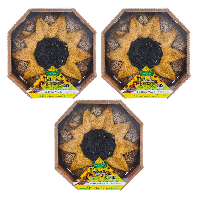 Pine Tree Farms Sunflower Seed Wreaths, 3 lbs. ea., 3 Pack