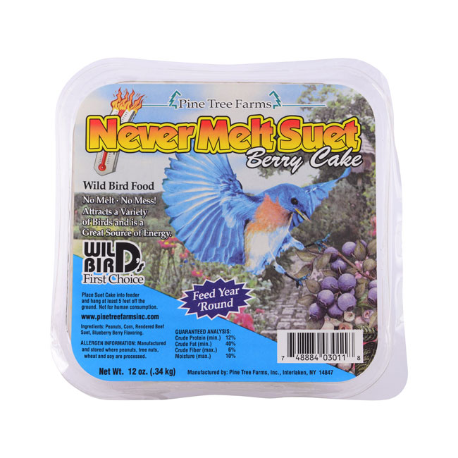 Pine Tree Never Melt Berry Suet Cakes, 12 oz., Pack of 24