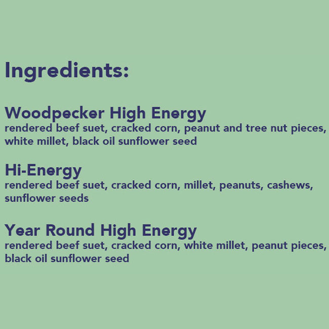 Pine Tree Variety Packs of Suet Cakes, Woodpecker Blend