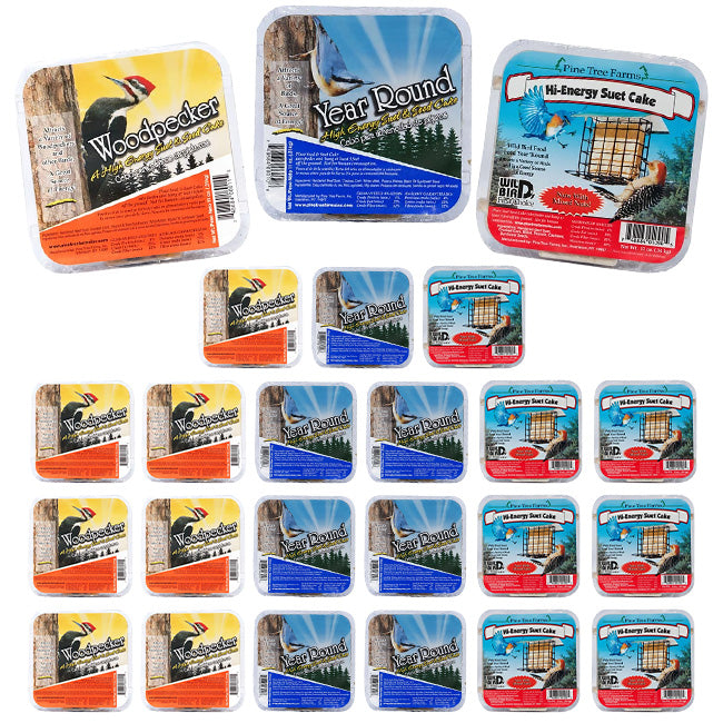 Pine Tree Variety Packs of Suet Cakes, Woodpecker Blend