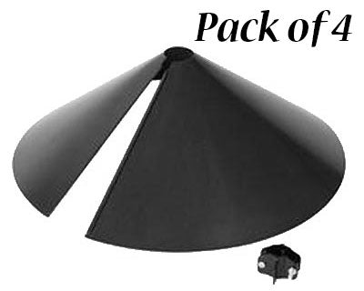 Stokes Wrap-Around Squirrel Baffles, Black, 18" dia., 4 Pack