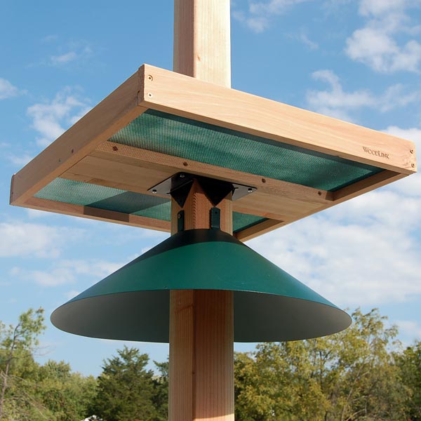 Woodlink Giant Post Mounted Seed Tray with 4 x 4 Adapter