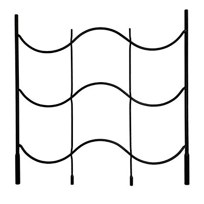 Achla Waves Trellis with Extension, Black, 101"H