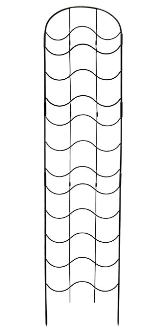 Achla Waves Trellis with Extension, Black, 101"H