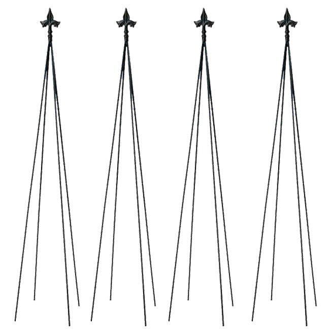 Achla Fleur-De-Lis Topiary Frames, Black, 78", Pack of 4