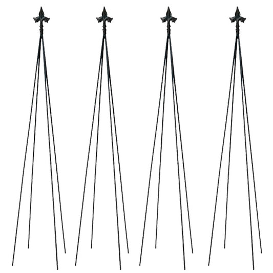 Achla Fleur-De-Lis Topiary Frames, Black, 78", Pack of 4