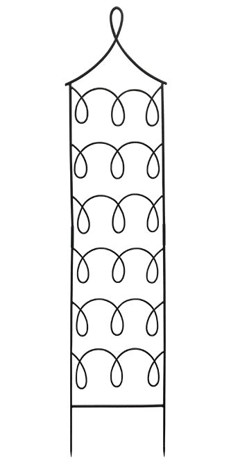 Achla Gingerbread Cottage Trellises, Black, 73"H, Pack of 2