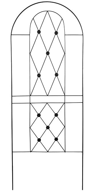 American GardenWorks Button Trellises, Black, 64.5"H, 2 Pack