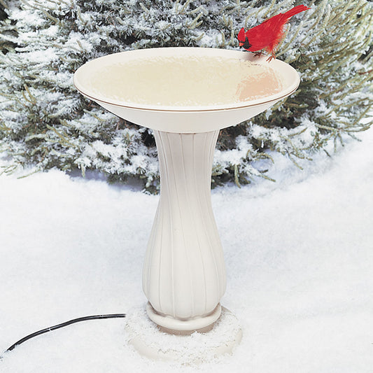 Allied Precision Heated Bird Bath with Plastic Pedestal