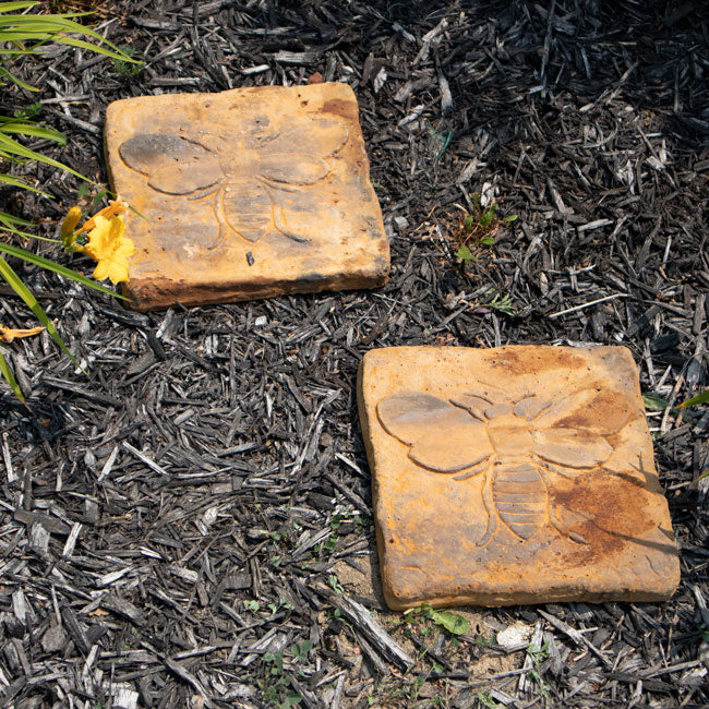 Athens Bee Stepping Stone, Rust, Pack of 2