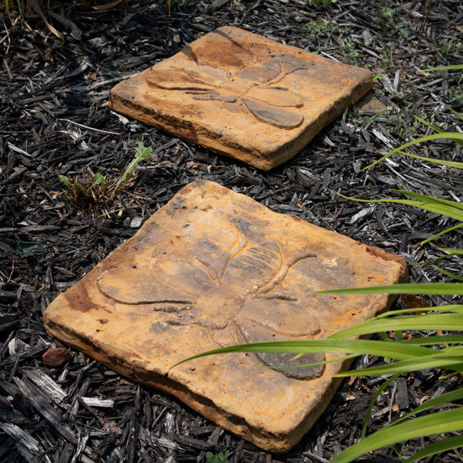 Athens Bee Stepping Stone, Rust, Pack of 2