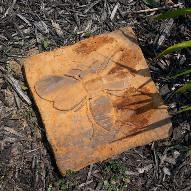 Athens Bee Stepping Stone, Rust, Pack of 2