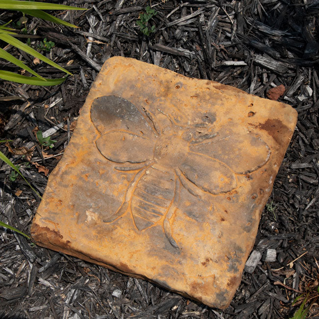 Athens Bee Stepping Stone, Rust, Pack of 2