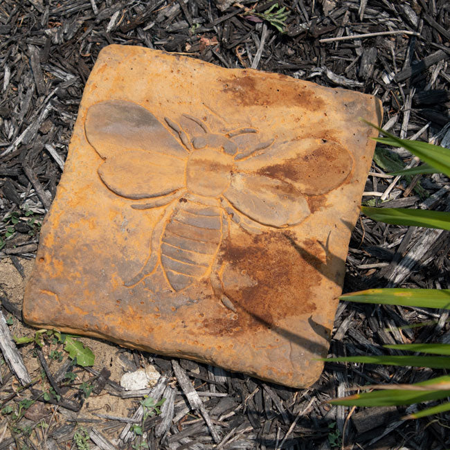 Athens Bee Stepping Stone, Rust, Pack of 2