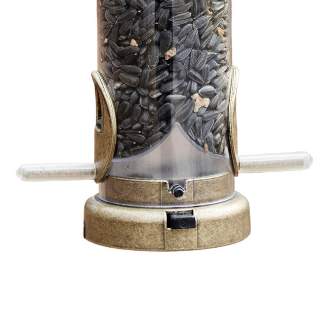 Aspects Seed Tube Wild Bird Feeders, Med., Brass, Pack of 2