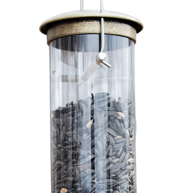 Aspects Seed Tube Wild Bird Feeders, Med., Brass, Pack of 2