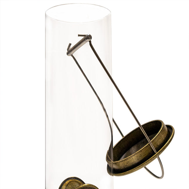 Aspects Seed Tube Wild Bird Feeders, Med., Brass, Pack of 2