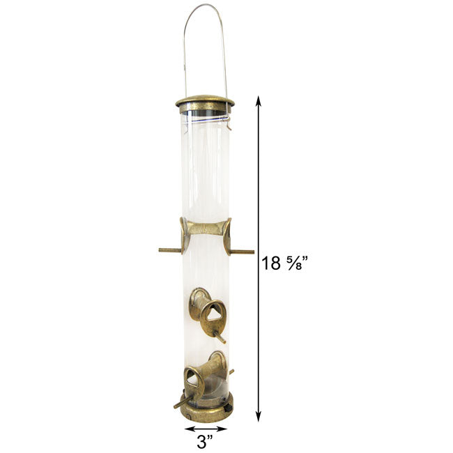 Aspects Large Bird Feeder Set, Antique Brass