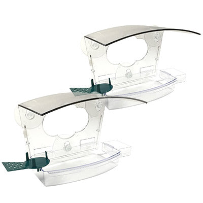 Audubon Mixed Treat Window Bird Feeders, Pack of 2