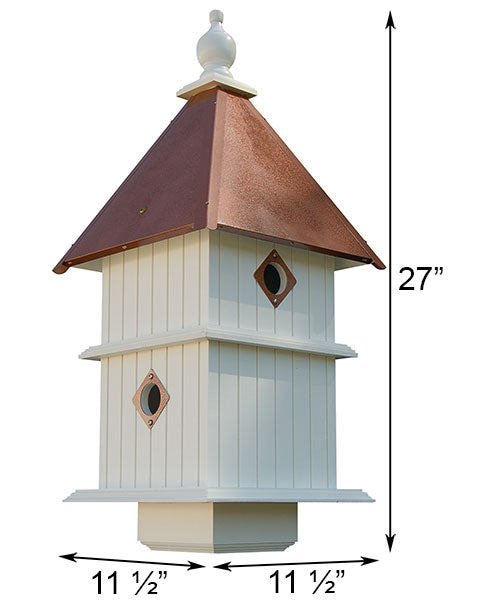Holly Bird House and Decorative Mounting Post Kit, Copper