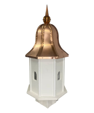 Amish Premier Bird House w/Copper Roof & Mounting Post