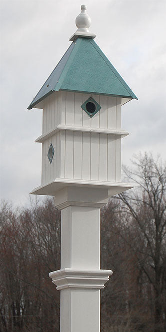 Holly Bird House and Decorative Mounting Post Kit, Copper