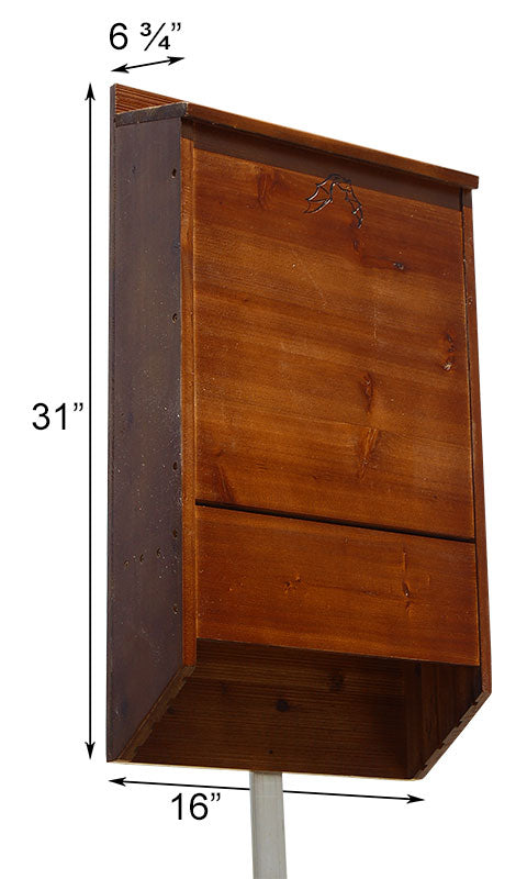 BestNest Premium Stained Bat House Kit with Pole, 400 bats