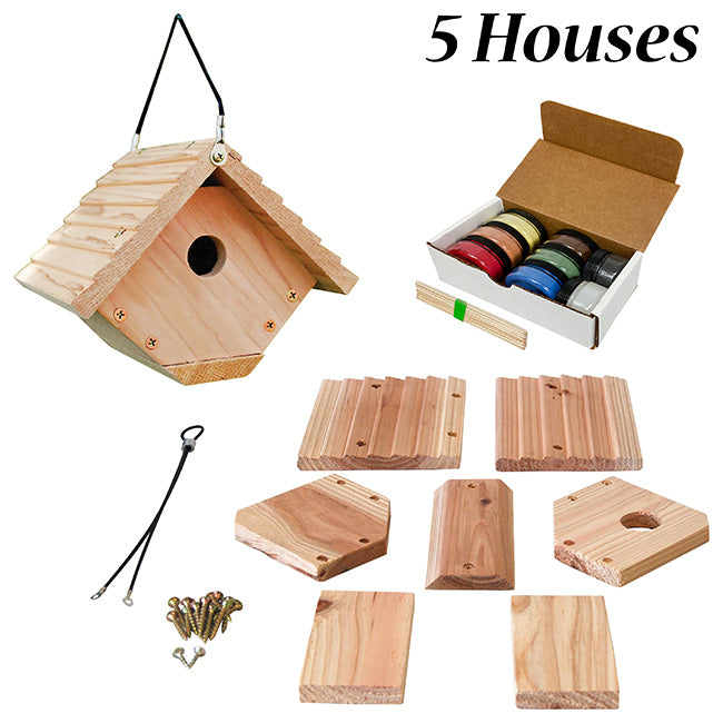 Woodlink Wren House Kits with Milk Paint Powders