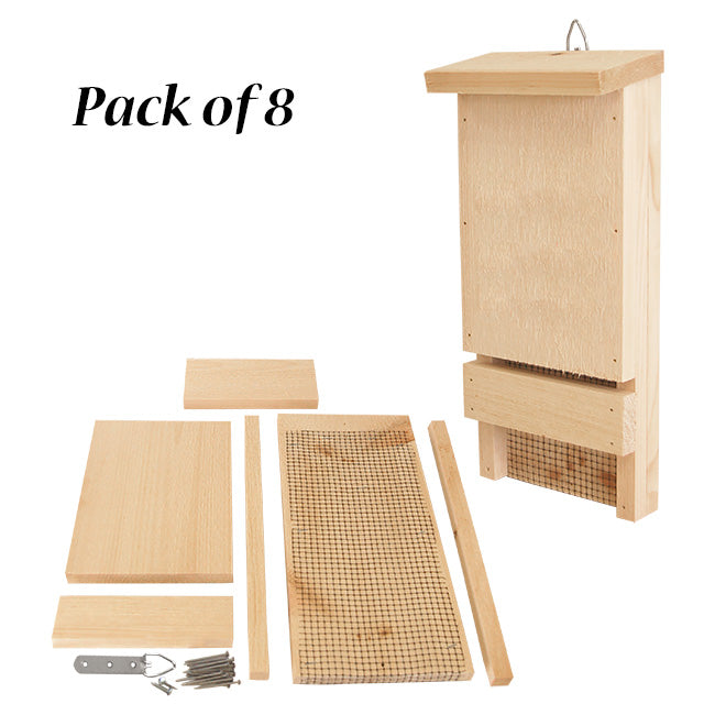 Coveside WBU Exclusive Bat House Kits, Pack of 8