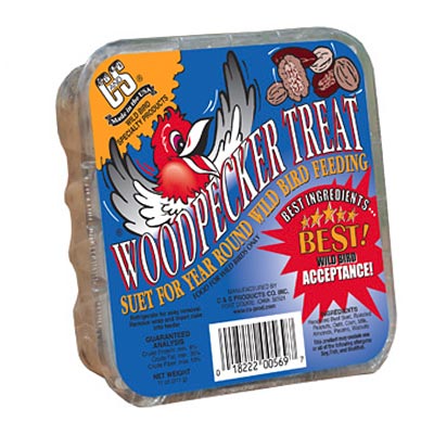 C&S Woodpecker Treat Premium Suet Cakes, 11 oz., 24 Cakes