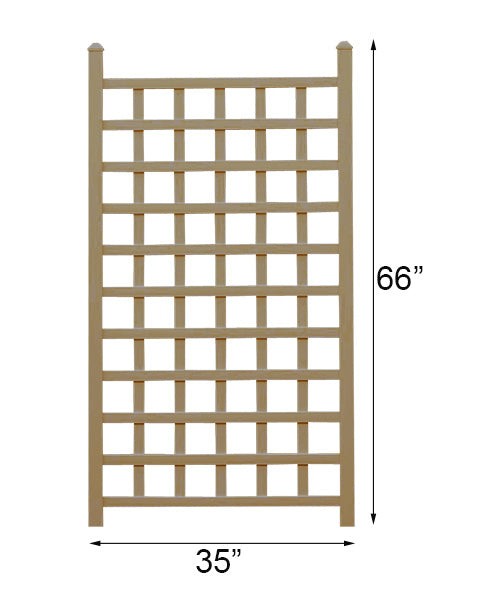 Dura-Trel Country Garden Trellis, Mocha, 66"H
