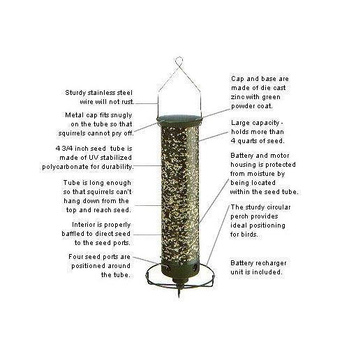 Droll Yankees Yankee Flipper Bird Feeder w/Seed & Hanger