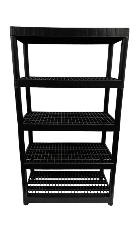 Emsco Five Tier Shelving Unit, Black, 64"H