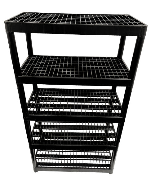 Emsco Five Tier Shelving Unit, Black, 64"H