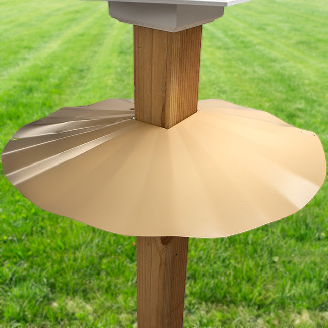 Erva Post Mounted Squirrel Baffles, Galvanized, Tan, 2 Pack