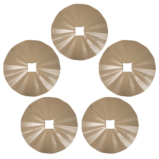 Erva Post Mounted Squirrel Baffles, Galvanized, Tan, 5 Pack